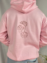 Load image into Gallery viewer, Light Pink Monstera Hoodie