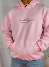 Load image into Gallery viewer, Light Pink Monstera Hoodie